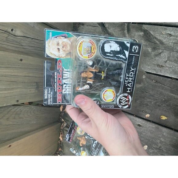 2008 WWE MATT HARDY & JEFF HARDY Build N Brawl with Top Cage Wall Piece Series 3 - Picture 3 of 7